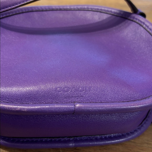 Coach Purple Leather Legacy Canteen Crossbody Bag with Leather Tassel - Picture 2 of 7